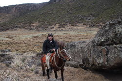 Claudio on horseback