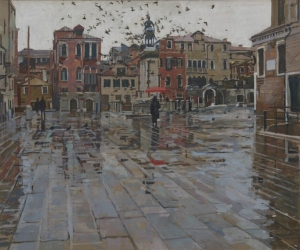 879 Rain Effect S Giovanni E Paolo, Venice