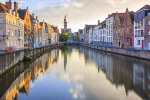 Canals of Bruges in Belgium