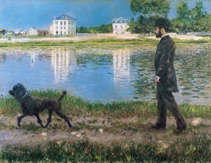 Gustave Caillebotte - Richard Gallo and his Dog at Petit Gennevilliers