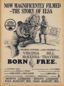 Born Free staring Virginia McKenna revolutionised attitudes to animals